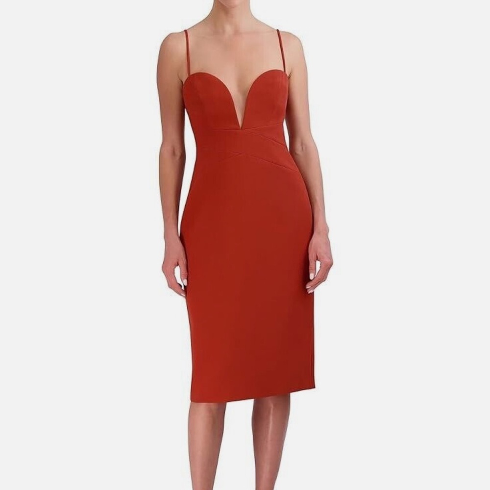 Elegant Red Spaghetti Strap Dress
